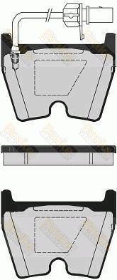 BRAKE ENGINEERING Комплект тормозных колодок, дисковый тормоз PA1626